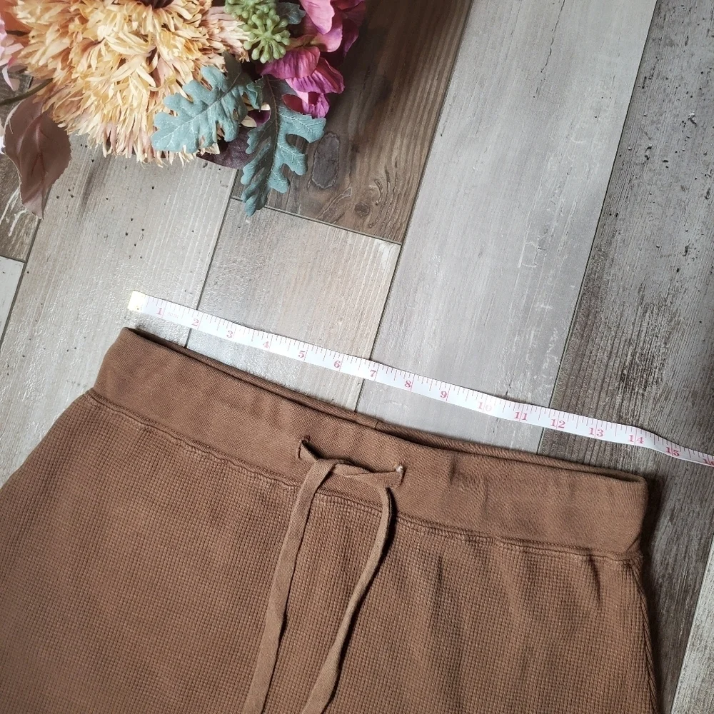 Brandy Melville 100% Cotton Brown Waffle Knit Women's Skirt Size Medium EUC